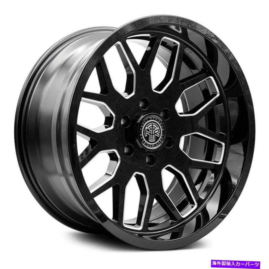 ホイール　４本セット スレットオフロードモナークホイール20x10（-21、6x135、87.1）4のブラックリムセット Thret Offroad Monarch Wheels 20x10 (-21, 6x135, 87.1) Black Rims Set of 4【並行輸入品】｜Us Custom Parts Shop USDM