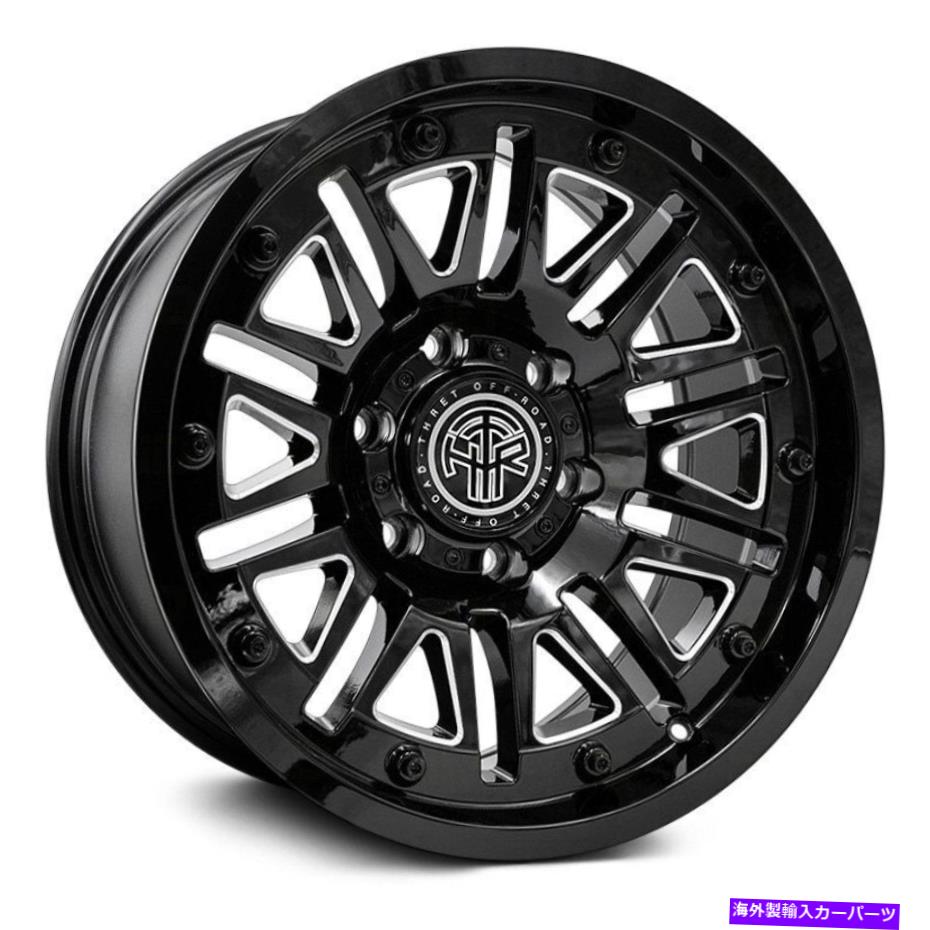 ホイール 4本セット スレットオフロードストームホイール20x9(0、6x135、87.1)4のブラックリムセット Thret Offroad STORM Wheels 20x9 (0, 6x135, 87.1) Black Rims Set of 4【並行輸入品】|Us Custom Parts Shop USDM