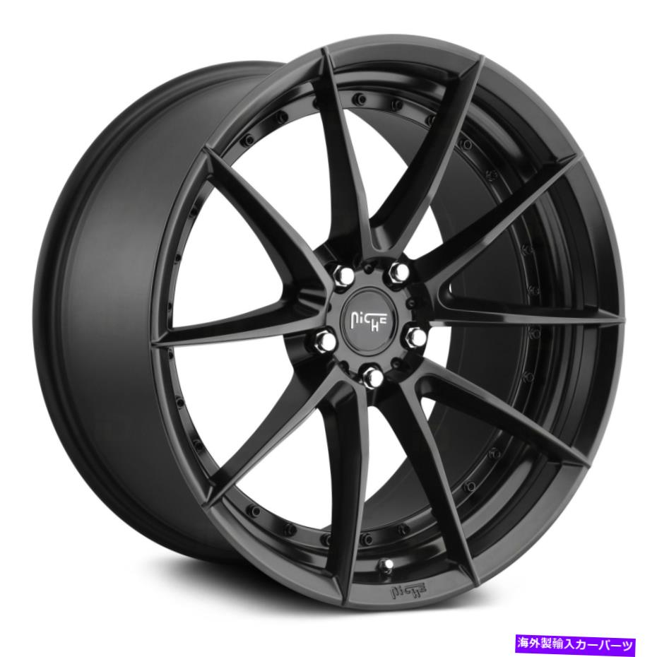 ホイール　４本セット ニッチM196セクターホイール20x9（35、5x114.3、72.56）4のブラックリムセット Niche M196 SECTOR Wheels 20x9 (35, 5x114.3, 72.56) Black Rims Set of 4【並行輸入品】｜Us Custom Parts Shop USDM
