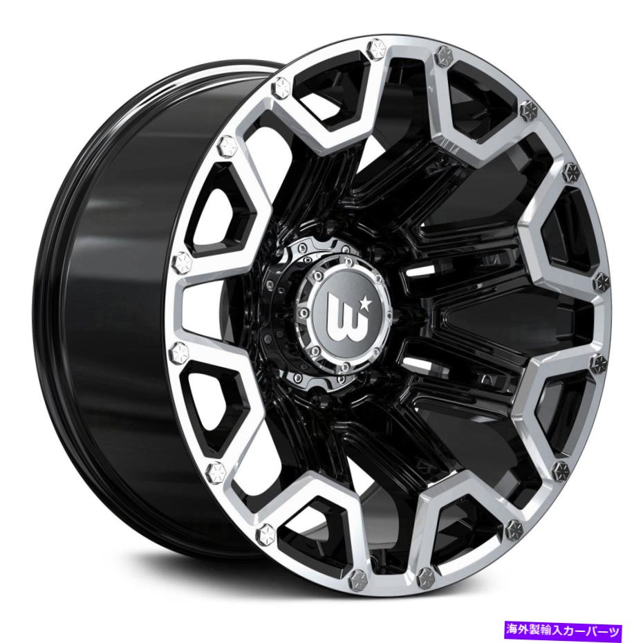 ホイール　４本セット ウエスタンブレイズホイール20x12（-44、6x135、110）4のブラックリムセット Western BLAZE Wheels 20x12 (-44, 6x135, 110) Black Rims Set of 4【並行輸入品】