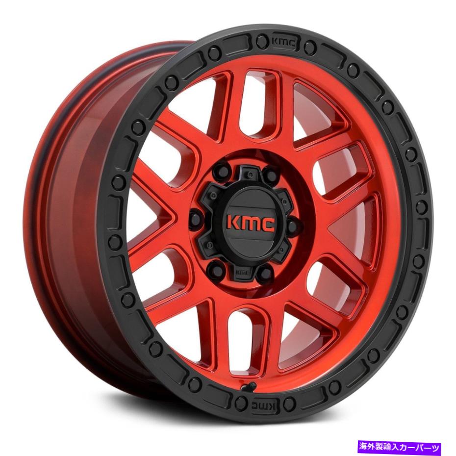 ホイール　４本セット KMC KM544メサホイール18x9（18、8x180、124.2）4の赤いリムセット KMC KM544 MESA Wheels 18x9 (18, 8x180, 124.2) Red Rims Set of 4【並行輸入品】｜Us Custom Parts Shop USDM
