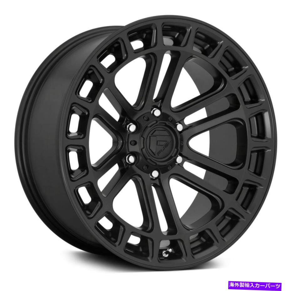 ホイール　４本セット 燃料D718ヒーター1PCホイール17x9（-12、6x139.7、106.1）4のブラックリムセット Fuel D718 HEATER 1PC Wheels 17x9 (-12, 6x139.7, 106.1) Black Rims Set of 4【並行輸入品】
