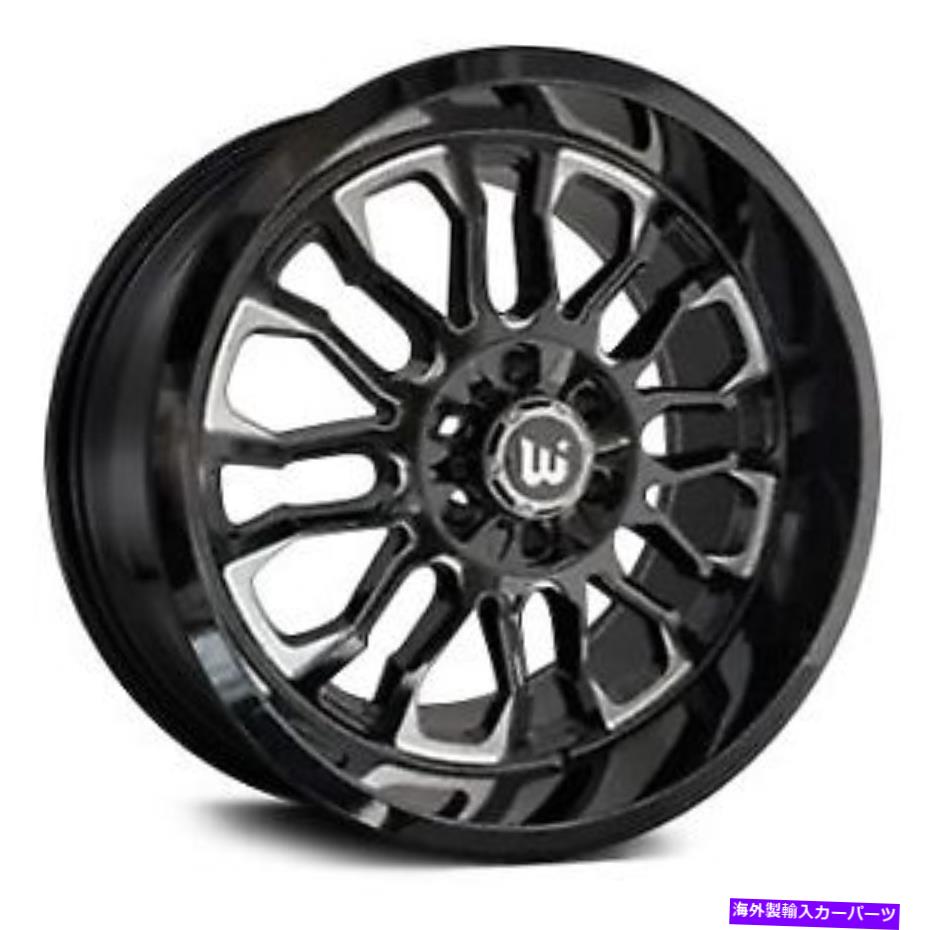 ホイール　４本セット ウエスタンパイパーホイール20x10（-12、6x139.7、110）4のブラックリムセット Western PIPER Wheels 20x10 (-12, 6x139.7, 110) Black Rims Set of 4【並行輸入品】