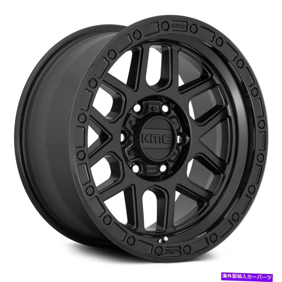 ホイール　４本セット KMC KM544メサホイール18x9（18、6x120.65、66.9）4のブラックリムセット KMC KM544 MESA Wheels 18x9 (18, 6x120.65, 66.9) Black Rims Set of 4【並行輸入品】