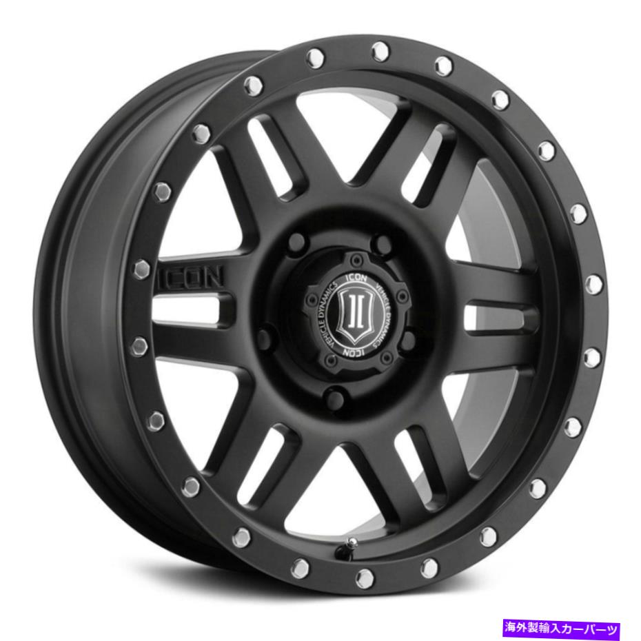 ホイール　４本セット アイコン合金6速ホイール17x8.5（25、5x150、116.5）4のブラックリムセット Icon Alloys SIX SPEED Wheels 17x8.5 (25, 5x150, 116.5) Black Rims Set of 4【並行輸入品】｜Us Custom Parts Shop USDM 326,750円