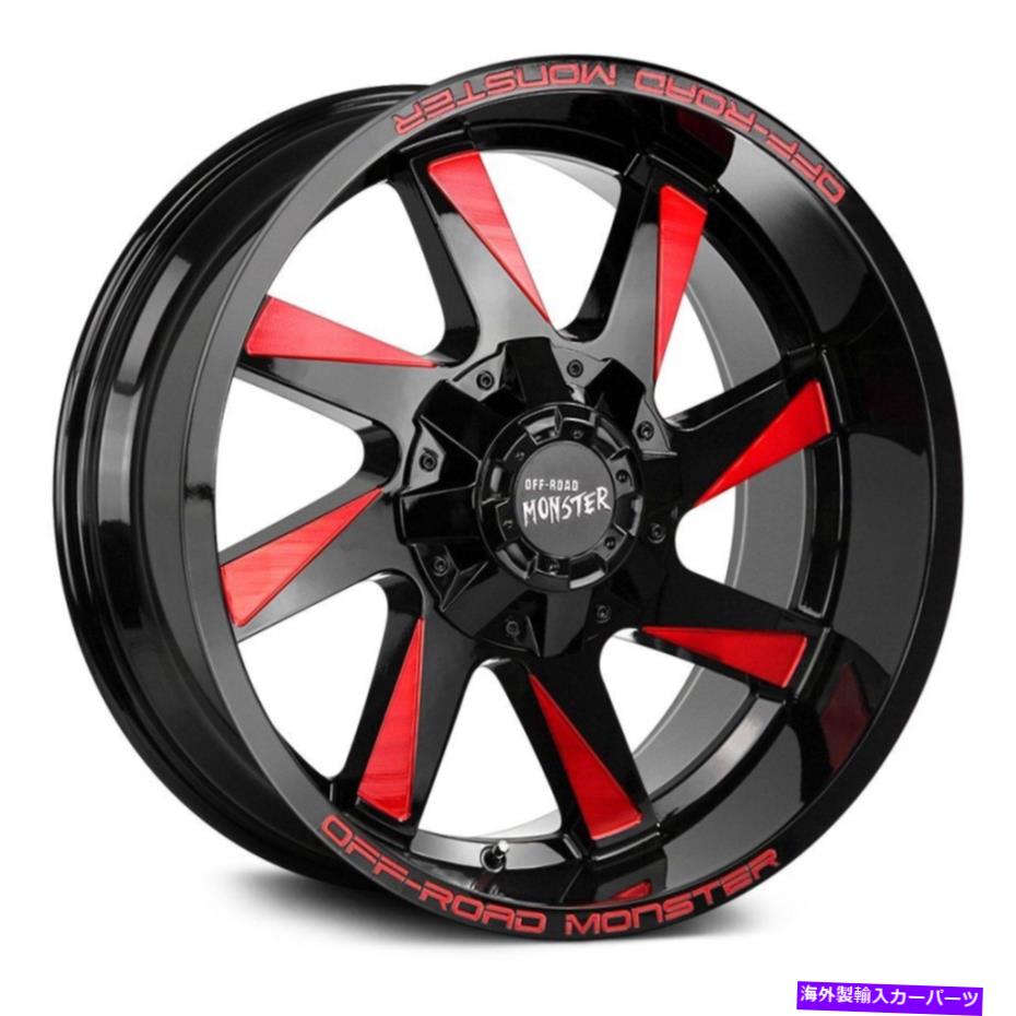 ホイール　４本セット オフロードモンスターM80ホイール20x10（-19、5x139.7、78.1）グロスリムセット4 Off-Road Monster M80 Wheels 20x10 (-19, 5x139.7, 78.1) Gloss Rims Set of 4【並行輸入品】