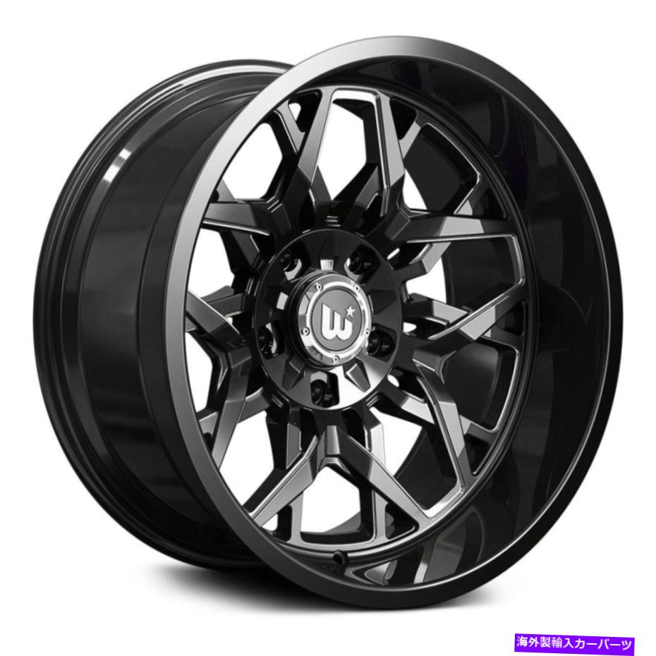 ホイール　４本セット ウエスタンエッジホイール20x12（-44、5x150、110）4のブラックリムセット Western EDGE Wheels 20x12 (-44, 5x150, 110) Black Rims Set of 4【並行輸入品】