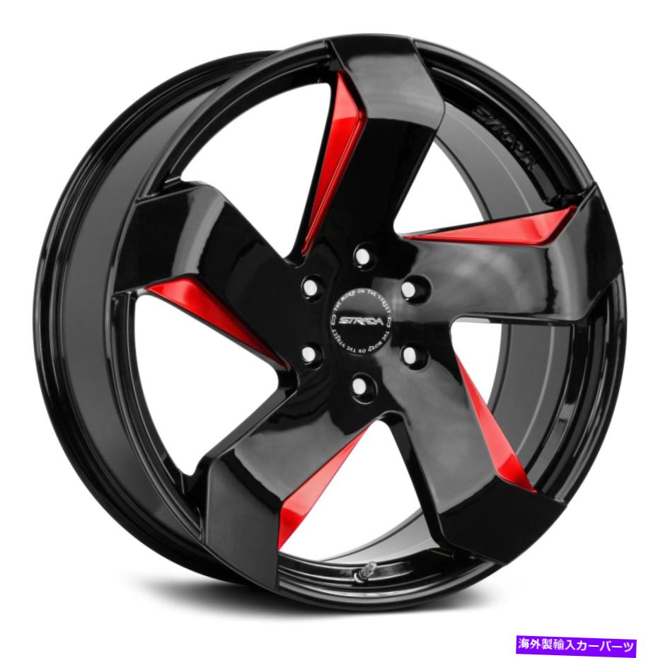ホイール　４本セット Strada Coltello Wheels 22x9（35、5x114.3、72.6）グロスリムセット4 Strada COLTELLO Wheels 22x9 (35, 5x114.3, 72.6) Gloss Rims Set of 4【並行輸入品】