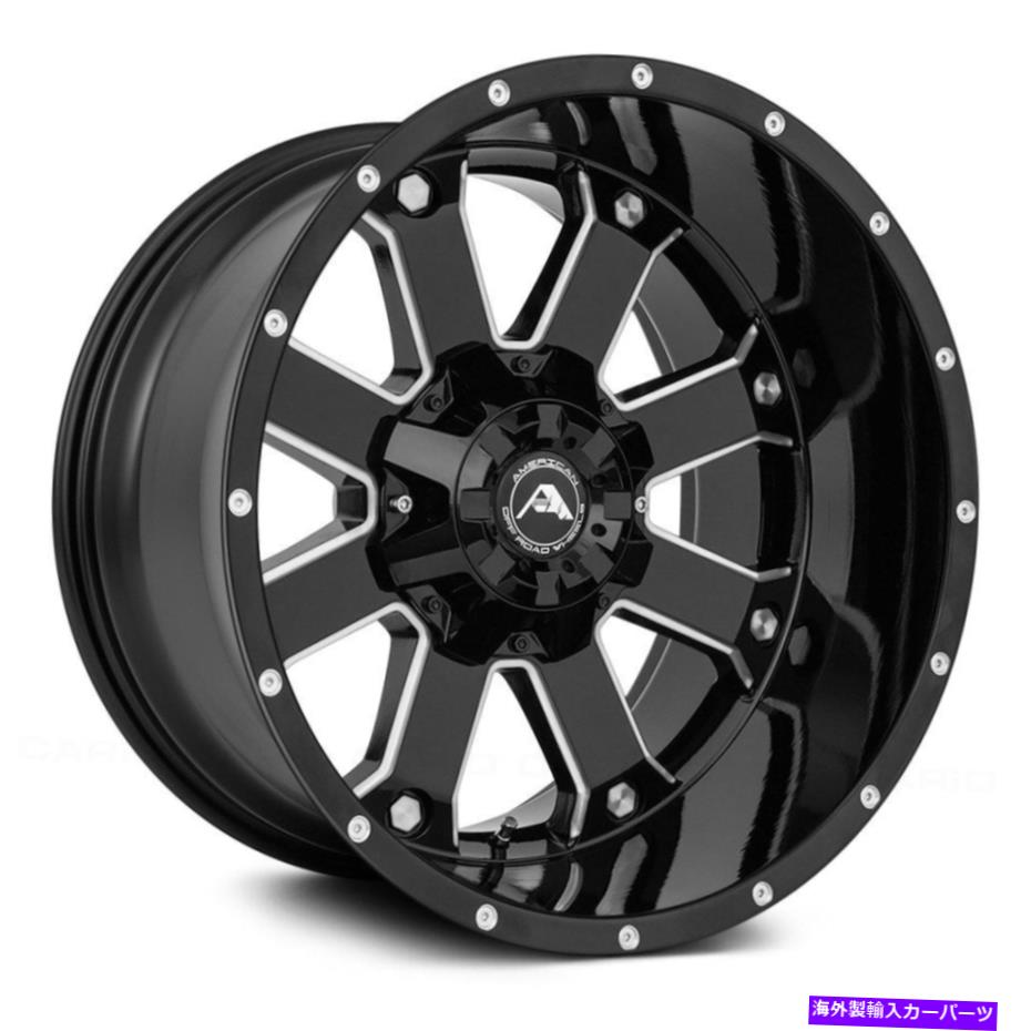 ホイール　４本セット American Off-Road A108ホイール20x10（-24、5x150、110.3）4のブラックリムセット American Off-Road A108 Wheels 20x10 (-24, 5x150, 110.3) Black Rims Set of 4【並行輸入品】｜Us Custom Parts Shop USDM