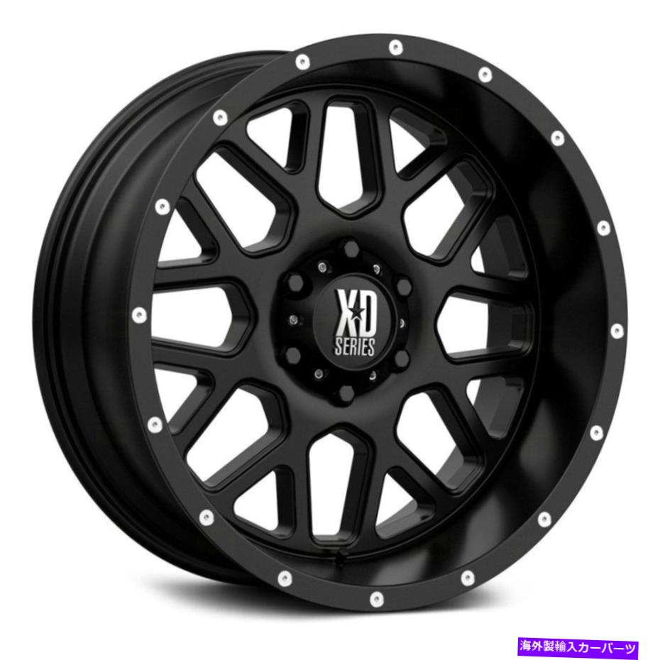 ホイール　４本セット XDシリーズXD820グレネードホイール20x9（0、8x170、125.1）4のブラックリムセット XD Series XD820 GRENADE Wheels 20x9 (0, 8x170, 125.1) Black Rims Set of 4【並行輸入品】