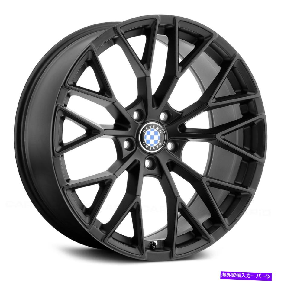 ホイール　４本セット Beyern Antler Wheels 18x9.5（45、5x120.65、72.56）4のブラックリムセット Beyern ANTLER Wheels 18x9.5 (45, 5x120.65, 72.56) Black Rims Set of 4【並行輸入品】