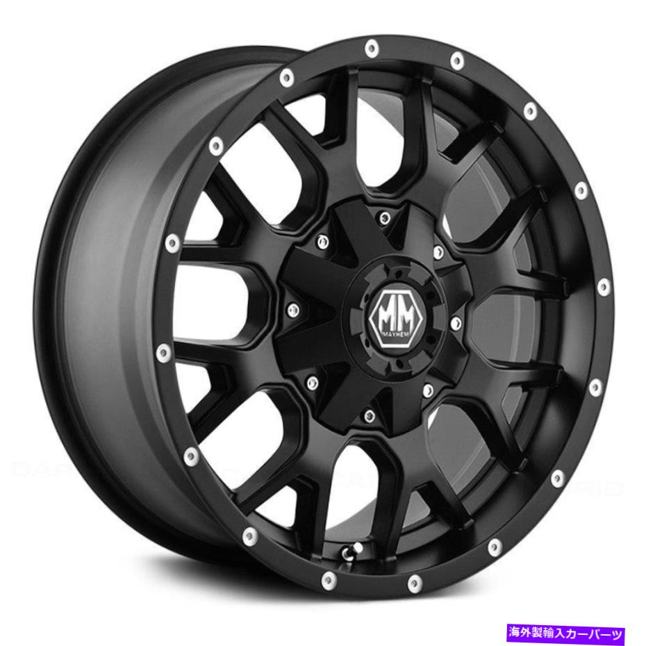 ホイール　４本セット メイヘム8015ウォリアーホイール20x9（0、6x139.7、106）4のブラックリムセット Mayhem 8015 WARRIOR Wheels 20x9 (0, 6x139.7, 106) Black Rims Set of 4【並行輸入品】｜Us Custom Parts Shop USDM