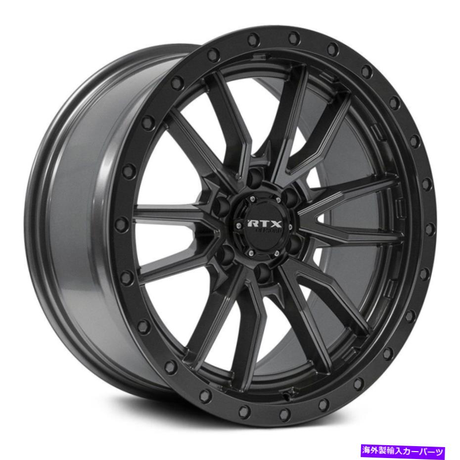 ホイール　４本セット RTXウルフホイール20x9（10、6x135、87.1）4のブラックリムセット RTX WOLF Wheels 20x9 (10, 6x135, 87.1) Black Rims Set of 4【並行輸入品】