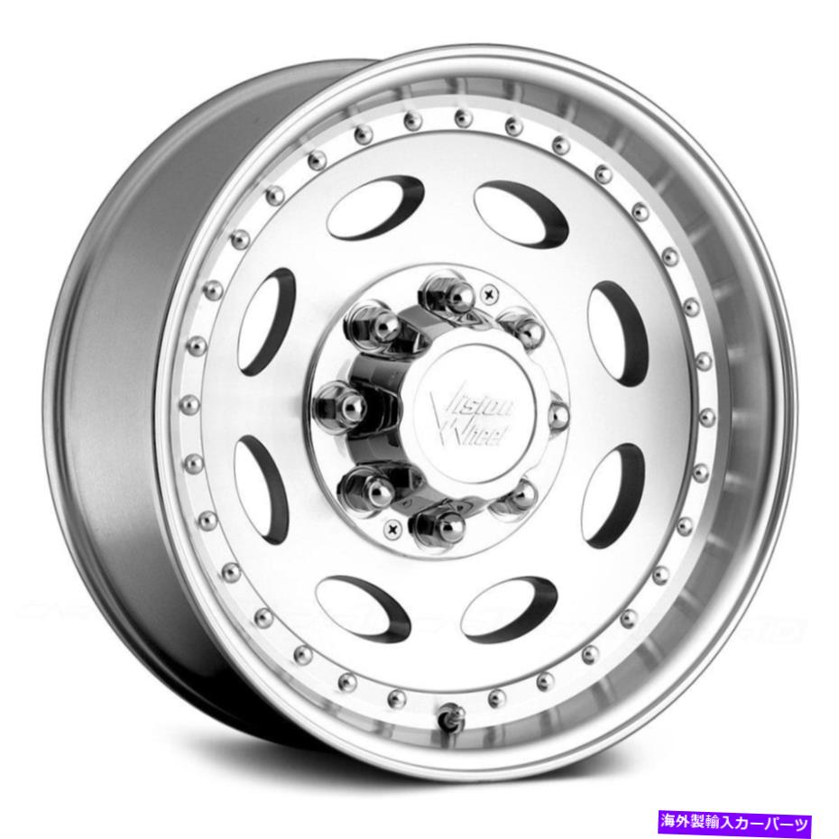 ホイール　４本セット ビジョン81aヘビーハーラーホイール19.5x7.5（0、8x170、125.2）4の機械加工リムセット Vision 81A HEAVY HAULER Wheels 19.5x7.5 (0, 8x170, 125.2) Machined Rims Set of 4【並行輸入品】