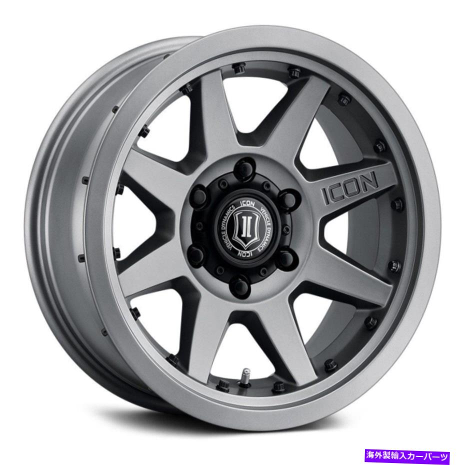ホイール　４本セット アイコン合金リバウンドプロホイール17x8.5（-6、5x127、71.5）4のチタンリムセット Icon Alloys REBOUND PRO Wheels 17x8.5 (-6, 5x127, 71.5) Titanium Rims Set of 4【並行輸入品】