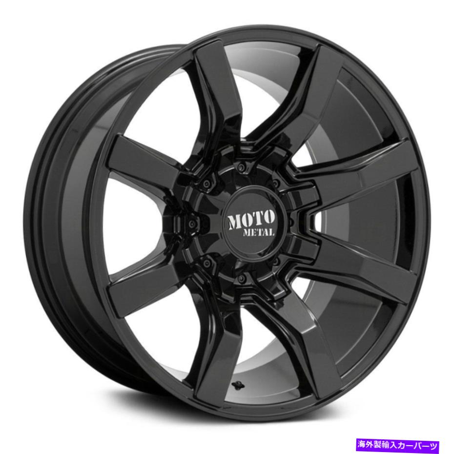 ホイール 4本セット Moto Metal Mo804 Spider Wheels20x10(-18、8x165.1、125.1)4のブラックリムセット Moto Metal MO804 SPIDER Wheels 20x10 (-18, 8x165.1, 125.1) Black Rims Set of 4【並行輸入品】