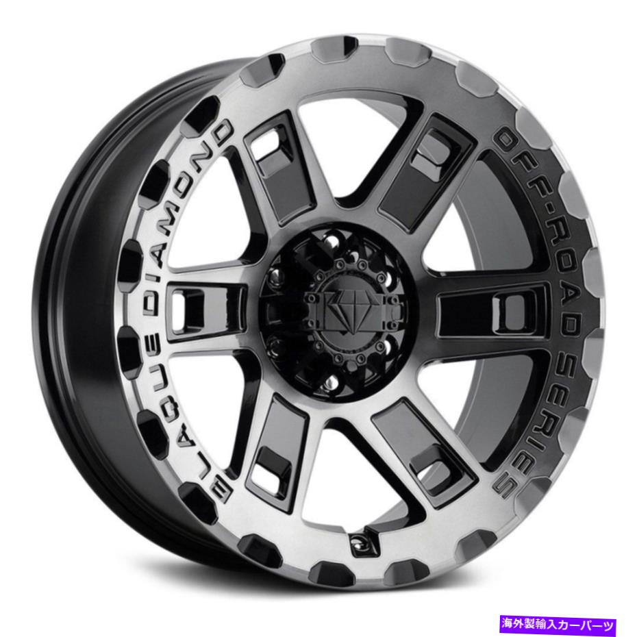 ホイール　４本セット ブラークダイヤモンドBD-O801ホイール18x9（1、6x139.7、106.4）4のブラックリムセット Blaque Diamond BD-O801 Wheels 18x9 (1, 6x139.7, 106.4) Black Rims Set of 4【並行輸入品】