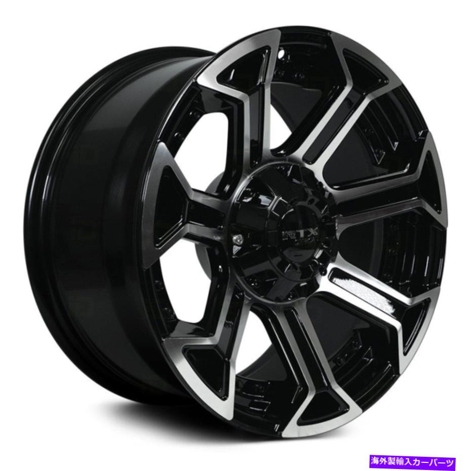 ホイール　４本セット RTXピークホイール20x10（-18、6x139.7、106.1）4のブラックリムセット RTX Peak Wheels 20x10 (-18, 6x139.7, 106.1) Black Rims Set of 4【並行輸入品】 327,888円