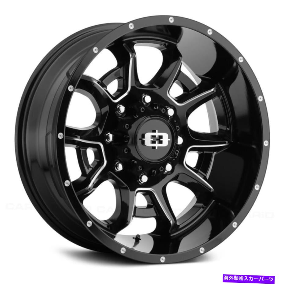 ホイール　４本セット ビジョン415爆弾ホイール20x12（-51、6x139.7、106.2）4のブラックリムセット Vision 415 BOMB Wheels 20x12 (-51, 6x139.7, 106.2) Black Rims Set of 4【並行輸入品】｜Us Custom Parts Shop USDM