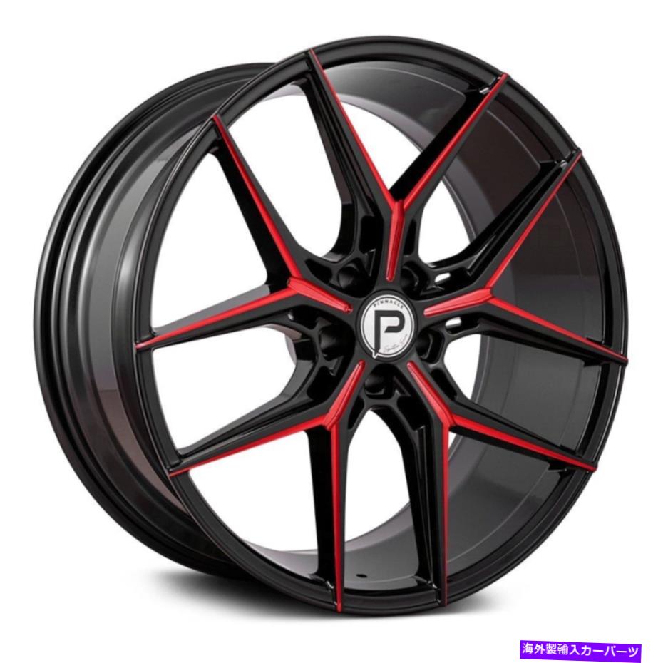 ホイール　４本セット ピナクルP204素晴らしいホイール20x10（40、5x114.3、73.1）4のブラックリムセット Pinnacle P204 SPLENDENT Wheels 20x10 (40, 5x114.3, 73.1) Black Rims Set of 4【並行輸入品】