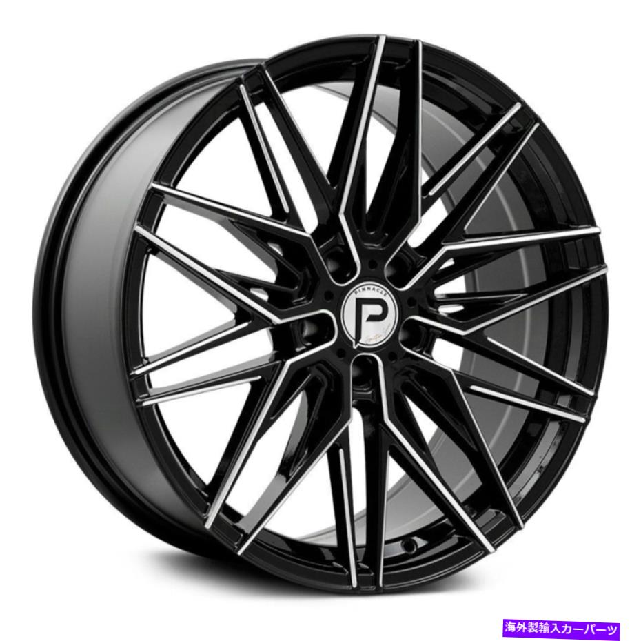 ホイール　４本セット ピナクルP210マジェスティックホイール20x8.5（35、5x114.3、73.1）4のブラックリムセット Pinnacle P210 MAJESTIC Wheels 20x8.5 (35, 5x114.3, 73.1) Black Rims Set of 4【並行輸入品】｜Us Custom Parts Shop USDM