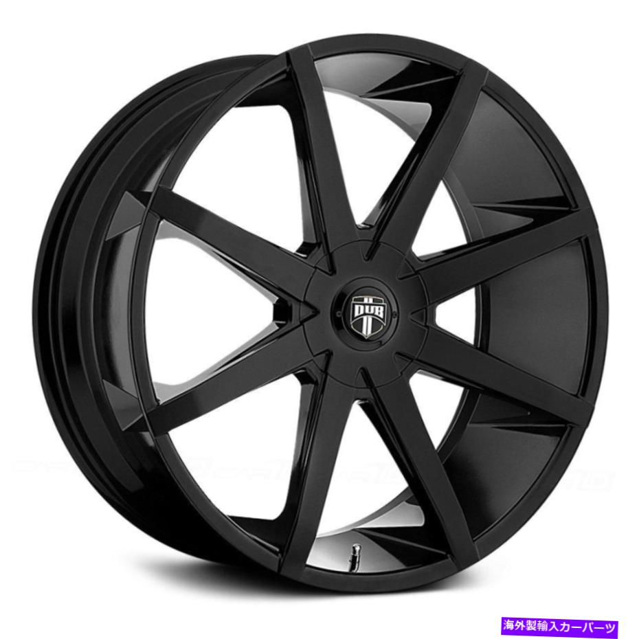 ホイール　４本セット ダブS110プッシュホイール20x8.5（45、5x114.3、72.56）4のブラックリムセット Dub S110 PUSH Wheels 20x8.5 (45, 5x114.3, 72.56) Black Rims Set of 4【並行輸入品】｜Us Custom Parts Shop USDM