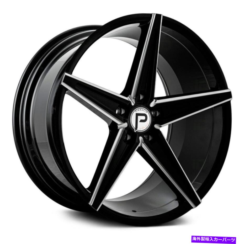 ホイール　４本セット Pinnacle P202 Supreme Wheels20x8.5（15、5x114.3、73.1）4のブラックリムセット Pinnacle P202 SUPREME Wheels 20x8.5 (15, 5x114.3, 73.1) Black Rims Set of 4【並行輸入品】