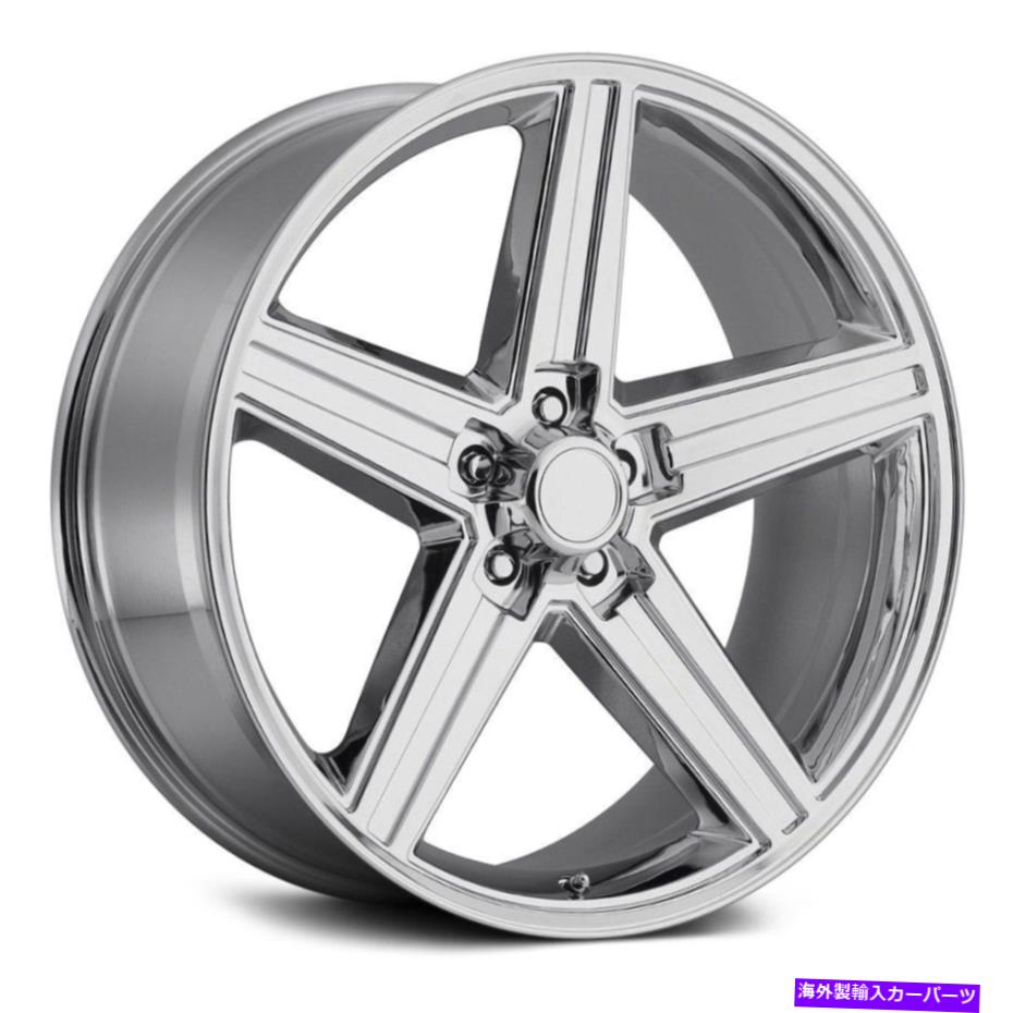 ホイール　４本セット Rev 652ホイール22x9.5（15、5x127、78.1）4のクロムリムセット REV 652 Wheels 22x9.5 (15, 5x127, 78.1) Chrome Rims Set of 4【並行輸入品】