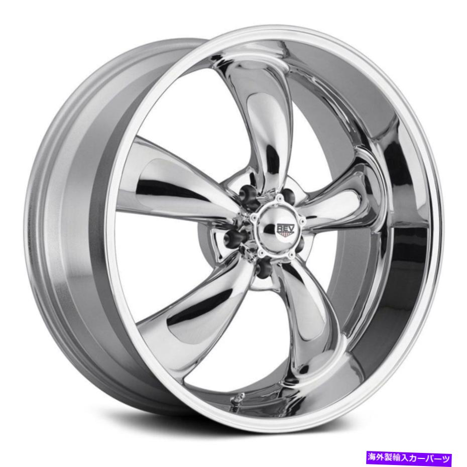 ホイール　４本セット Rev 100ホイール20x8（0、5x114.3、72.7）4のクロムリムセット REV 100 Wheels 20x8 (0, 5x114.3, 72.7) Chrome Rims Set of 4【並行輸入品】