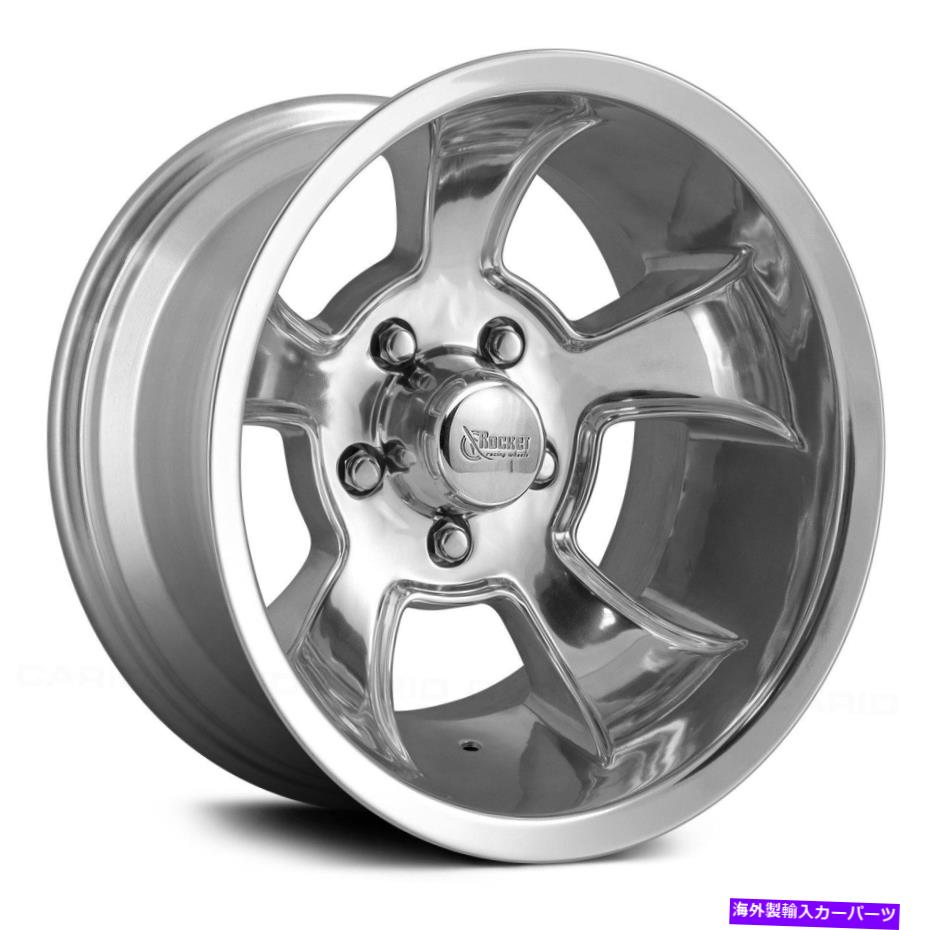 ホイール　４本セット ロケットレーシングインジェクターホイール16x10（-63、5x127、87.6）4の磨かれたリムセット Rocket Racing Injector Wheels 16x10 (-63, 5x127, 87.6) Polished Rims Set of 4【並行輸入品】