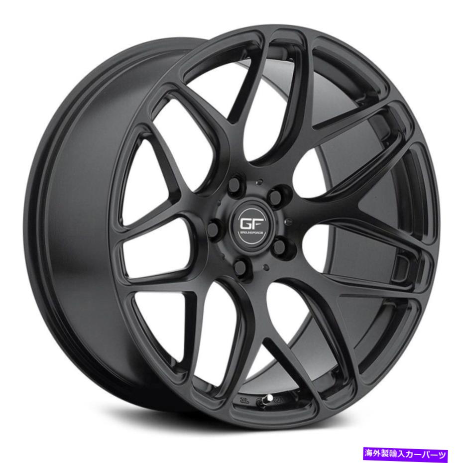 ホイール　４本セット グラウンドフォースGF9ホイール19x9.5（40、5x120.65、72.6）4のブラックリムセット Ground Force GF9 Wheels 19x9.5 (40, 5x120.65, 72.6) Black Rims Set of 4【並行輸入品】