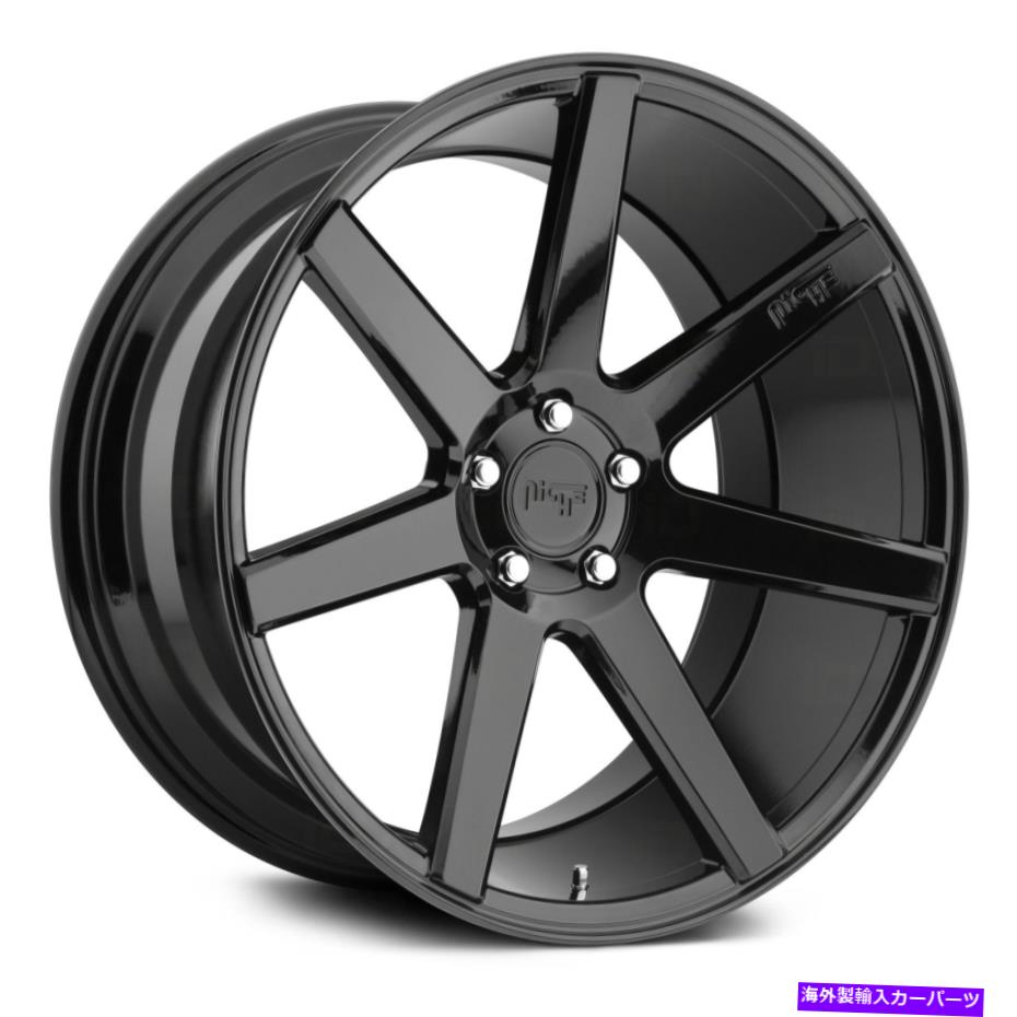 ホイール　４本セット ニッチM168 Verona Wheels 19x8.5（35、5x114.3、72.56）4のブラックリムセット Niche M168 VERONA Wheels 19x8.5 (35, 5x114.3, 72.56) Black Rims Set of 4【並行輸入品】
