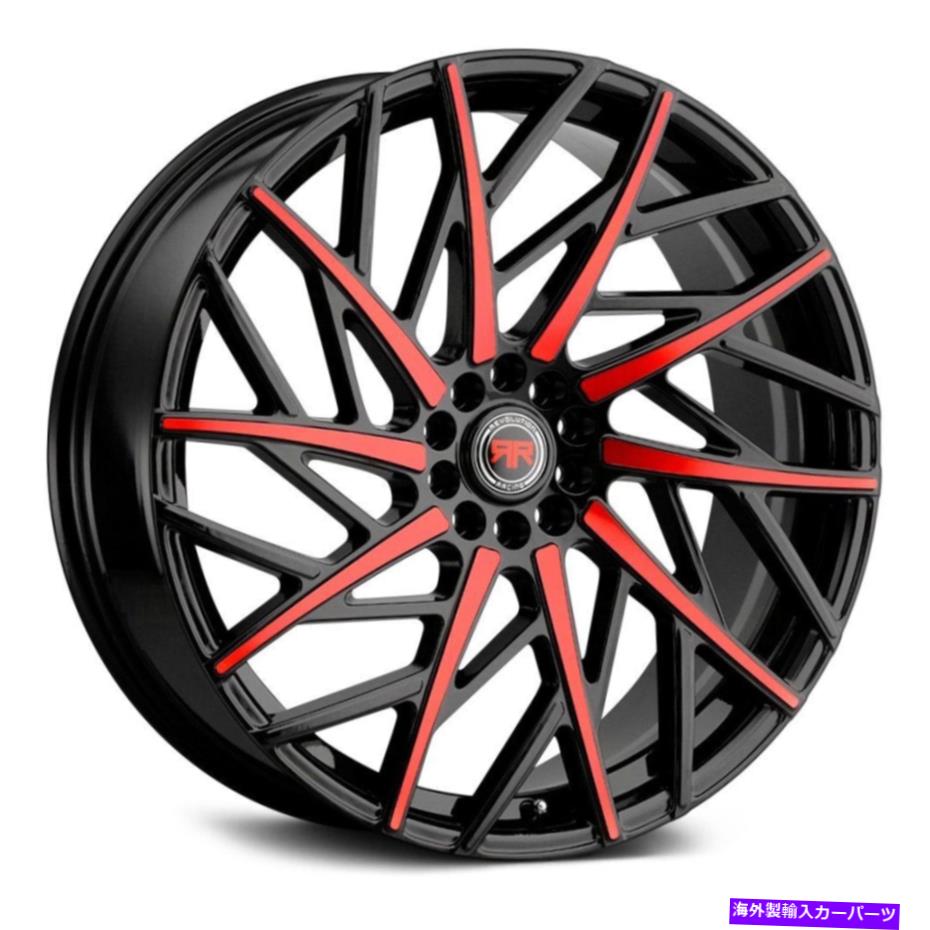 ホイール 4本セット Revolution Racing RR21ホイール22x8.5(40、5x120.65、73.1)4のブラックリムセット Revolution Racing RR21 Wheels 22x8.5 (40, 5x120.65, 73.1) Black Rims Set of 4【並行輸入品】