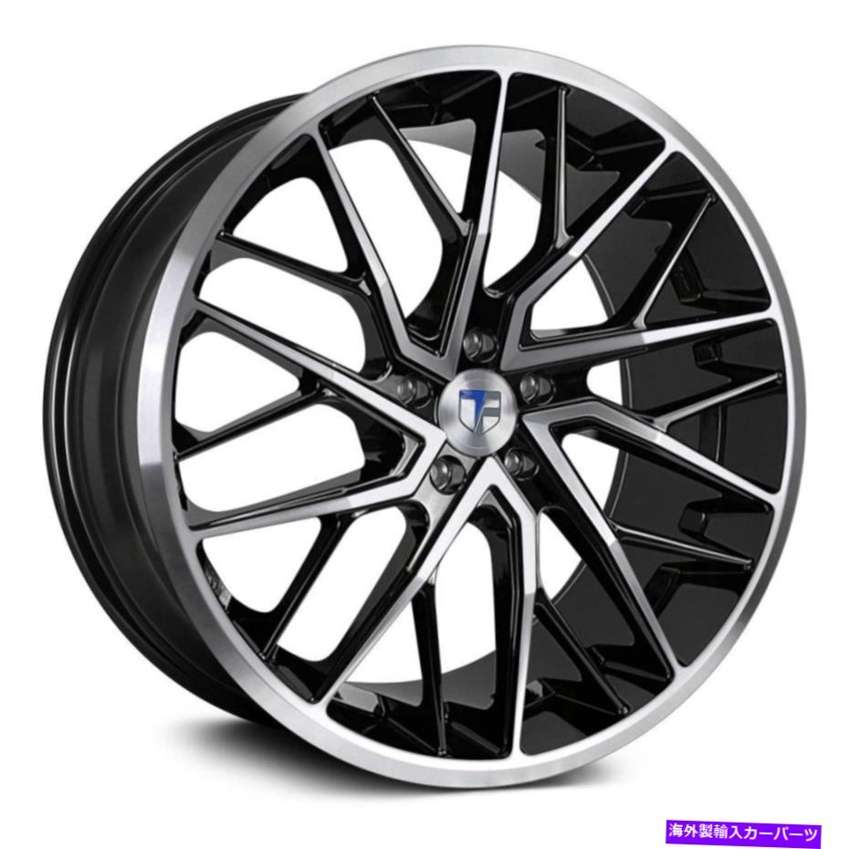 ホイール　４本セット Truform TF105ホイール20x8.5（38、5x114.3、73.1）4のブラックリムセット TruForm TF105 Wheels 20x8.5 (38, 5x114.3, 73.1) Black Rims Set of 4【並行輸入品】