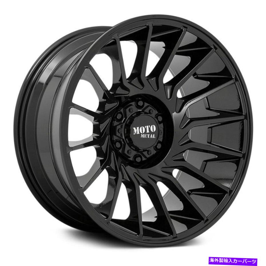 ホイール　４本セット Moto Metal Mo807衝撃波ホイール22x10（-18、6x135、87.1）4のブラックリムセット Moto Metal MO807 SHOCKWAVE Wheels 22x10 (-18, 6x135, 87.1) Black Rims Set of 4【並行輸入品】