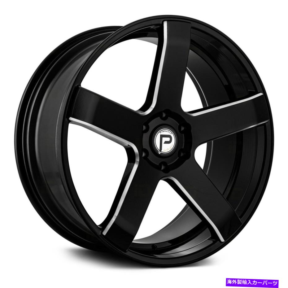 ホイール　４本セット ピナクルP102マグナムホイール22x9.5（30、6x135、87.1）4のブラックリムセット Pinnacle P102 MAGNUM Wheels 22x9.5 (30, 6x135, 87.1) Black Rims Set of 4【並行輸入品】