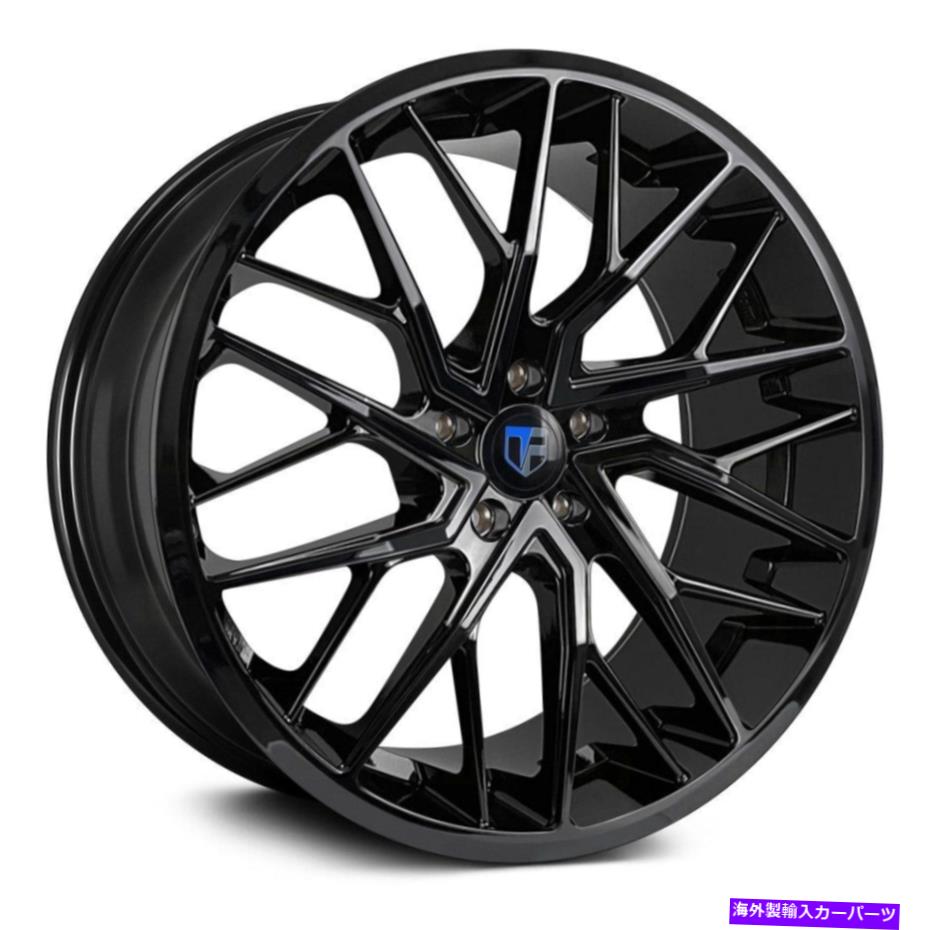 ホイール　４本セット Truform TF105ホイール20x10（42、5x114.3、73.1）4のブラックリムセット TruForm TF105 Wheels 20x10 (42, 5x114.3, 73.1) Black Rims Set of 4【並行輸入品】