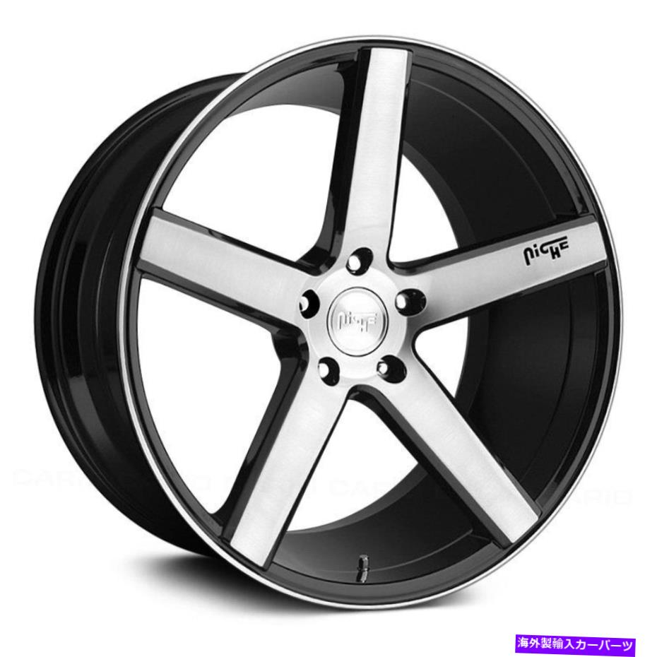ホイール　４本セット ニッチM124ミラノホイール20x8.5（35、5x114.3、72.56）4のブラックリムセット Niche M124 MILAN Wheels 20x8.5 (35, 5x114.3, 72.56) Black Rims Set of 4【並行輸入品】