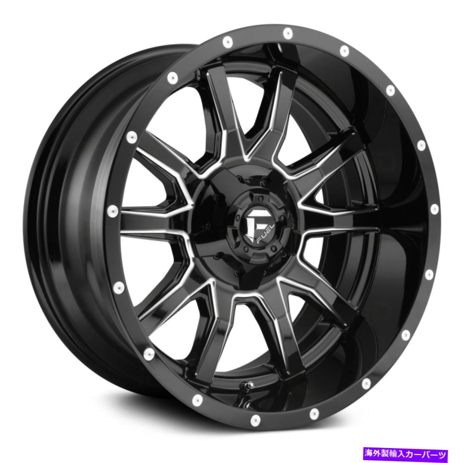 ホイール　４本セット Fuel D627 Vandal 1PCホイール20x9（20、5x150、110.1）4のブラックリムセット Fuel D627 VANDAL 1PC Wheels 20x9 (20, 5x150, 110.1) Black Rims Set of 4【並行輸入品】