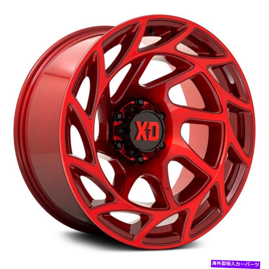 ホイール　４本セット XDシリーズXD860オンスロートホイール20x12（-44、5x127、71.5）4の赤いリムセット XD Series XD860 ONSLAUGHT Wheels 20x12 (-44, 5x127, 71.5) Red Rims Set of 4【並行輸入品】