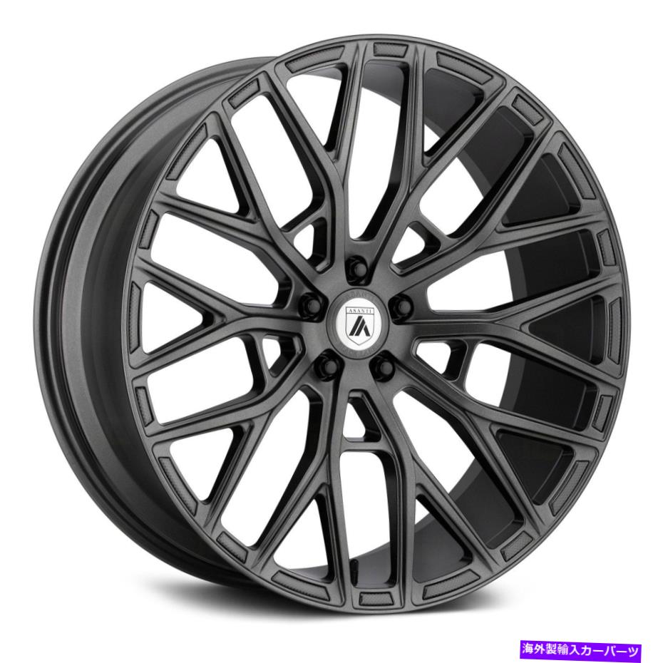 ホイール　４本セット asanti abl-21 leo wheels 22x10.5（35、5x114.3、72.56）4のグラファイトリムセット Asanti ABL-21 LEO Wheels 22x10.5 (35, 5x114.3, 72.56) Graphite Rims Set of 4【並行輸入品】