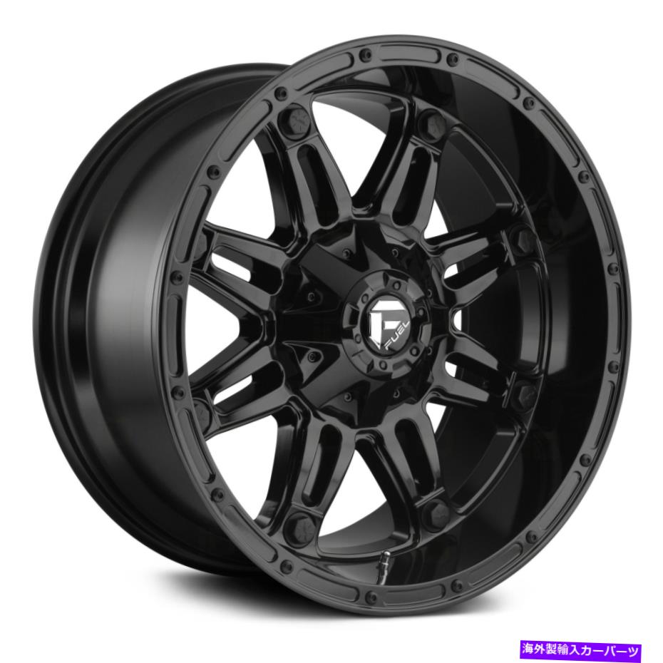 ホイール　４本セット 燃料D625人質1PCホイール20x10（-18、5x127、78.1）4のブラックリムセット Fuel D625 HOSTAGE 1PC Wheels 20x10 (-18, 5x127, 78.1) Black Rims Set of 4【並行輸入品】