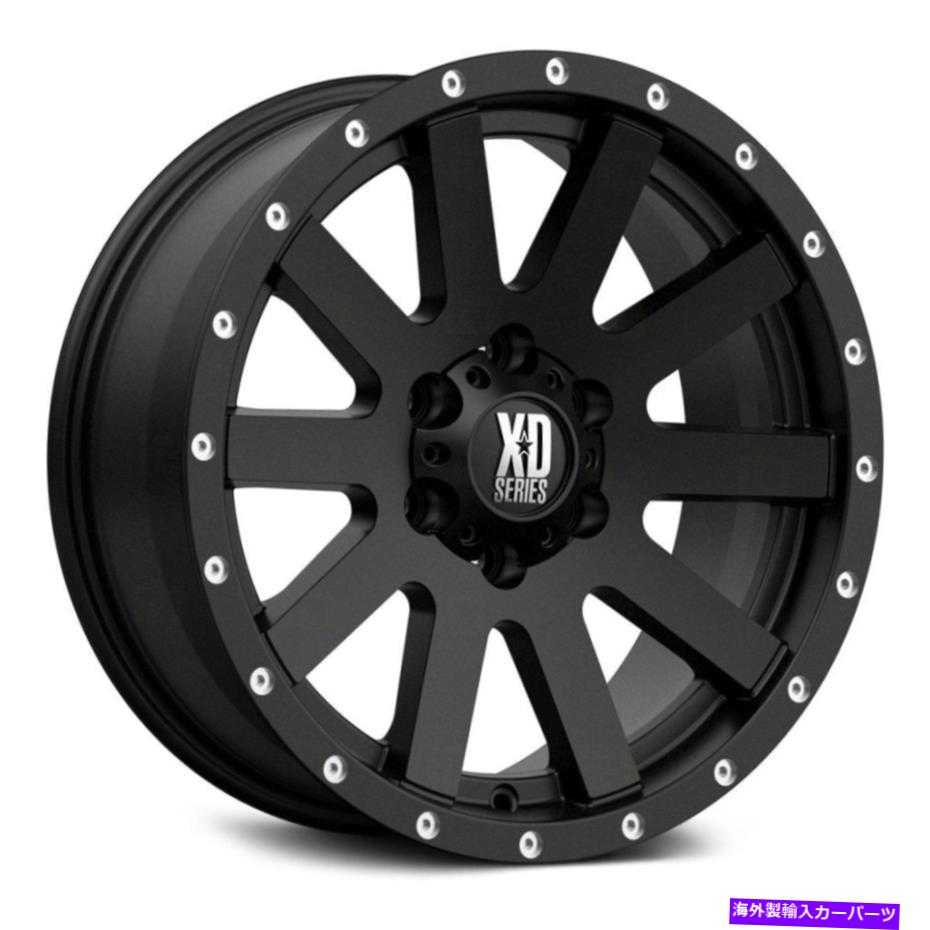 ホイール　４本セット XDシリーズXD818強盗ホイール20x10（-24、6x139.7、106.1）4のブラックリムセット XD Series XD818 HEIST Wheels 20x10 (-24, 6x139.7, 106.1) Black Rims Set of 4【並行輸入品】