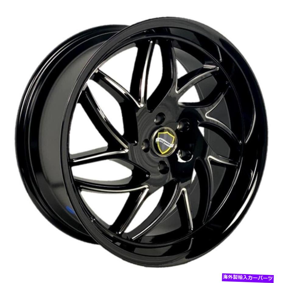 ホイール　４本セット エレガンスマジックホイール24x10（24、6x139.7、87.1）4のブラックリムセット Elegance MAGIC Wheels 24x10 (24, 6x139.7, 87.1) Black Rims Set of 4【並行輸入品】