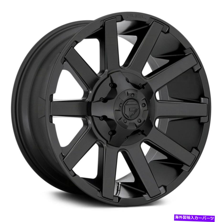 ホイール　４本セット 燃料D437コントラ1PCホイール20x9（2、6x139.7、106.1）4のブラックリムセット Fuel D437 CONTRA 1PC Wheels 20x9 (2, 6x139.7, 106.1) Black Rims Set of 4【並行輸入品】