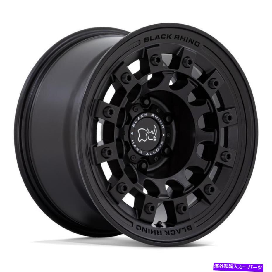 ホイール　４本セット Black Rhino Fuji Wheels 17x8（20、5x114.3、72.56）4のブラックリムセット Black Rhino FUJI Wheels 17x8 (20, 5x114.3, 72.56) Black Rims Set of 4【並行輸入品】