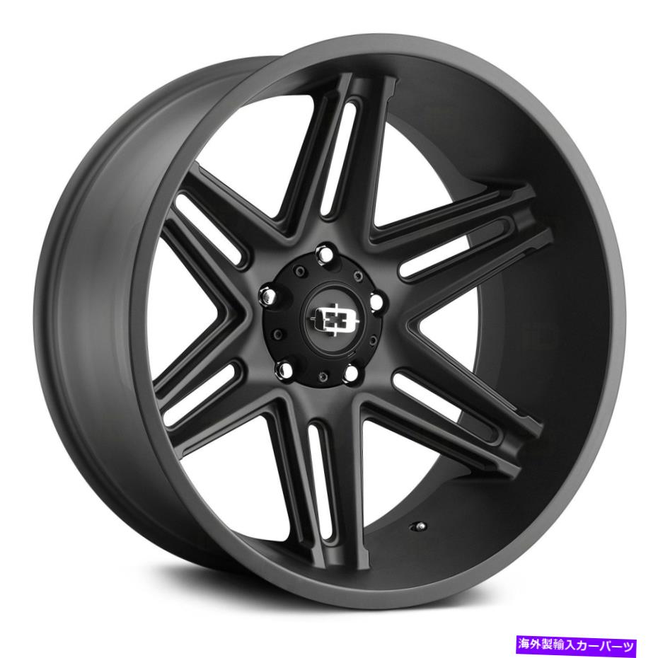 ホイール　４本セット Vision 363 Razor Wheels 22x12（-51、6x139.7、106.2）4のブラックリムセット Vision 363 RAZOR Wheels 22x12 (-51, 6x139.7, 106.2) Black Rims Set of 4【並行輸入品】