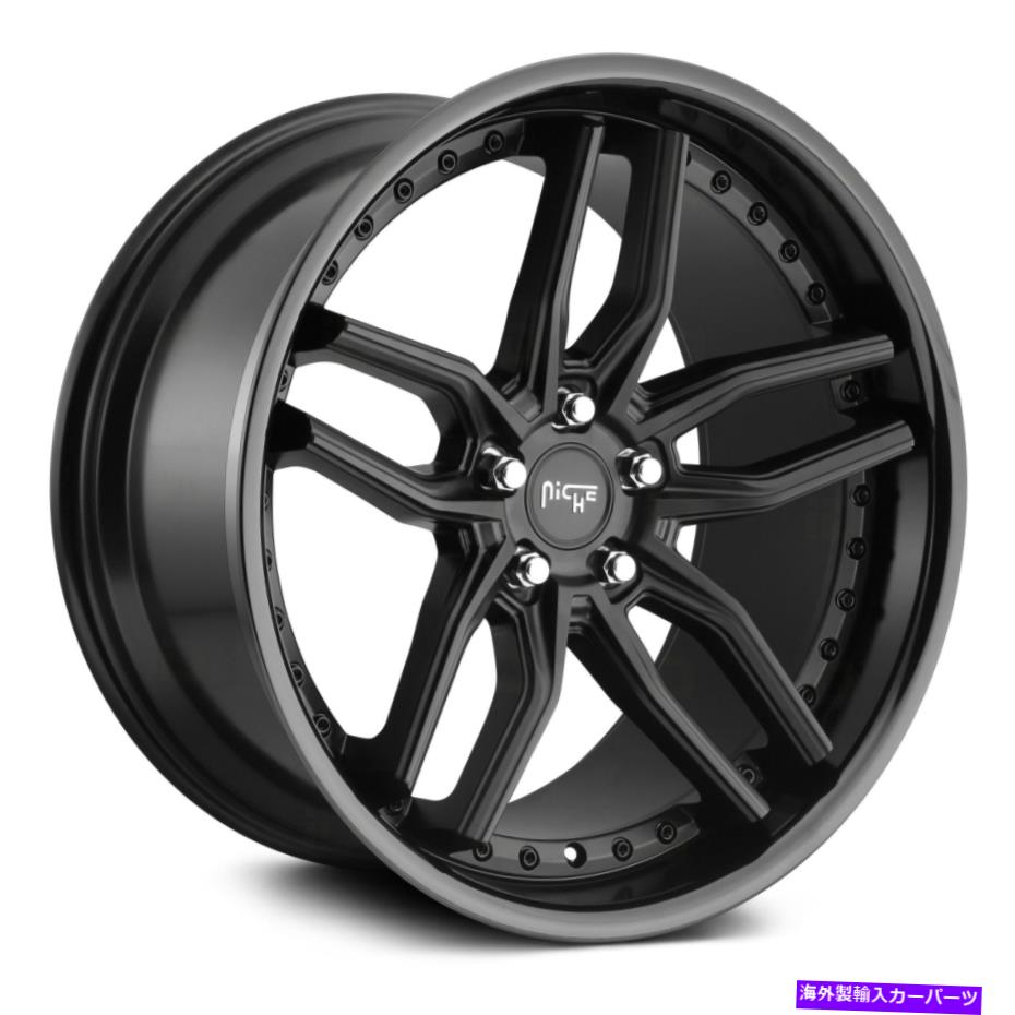ホイール 4本セット ニッチM194メトスホイール20x10(40、5x114.3、72.56)4のブラックリムセット Niche M194 METHOS Wheels 20x10 (40, 5x114.3, 72.56) Black Rims Set of 4【並行輸入品】|Us Custom Parts Shop USDM