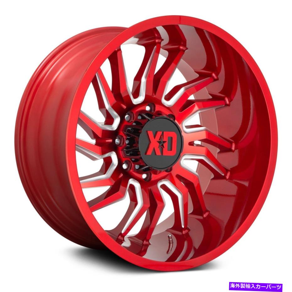 ホイール　４本セット XDシリーズXD858テンションホイール20x10（-18、6x139.7、106.1）4の赤いリムセット XD Series XD858 TENSION Wheels 20x10 (-18, 6x139.7, 106.1) Red Rims Set of 4【並行輸入品】