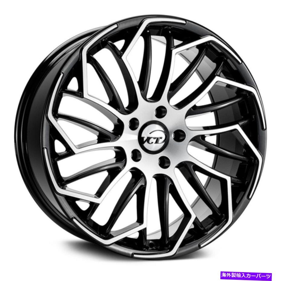 ホイール　４本セット VCTスライダーホイール24x9（24、6x139.7、78.1）4のブラックリムセット VCT SLIDER Wheels 24x9 (24, 6x139.7, 78.1) Black Rims Set of 4【並行輸入品】